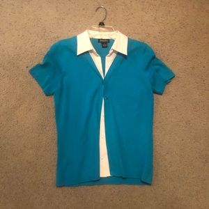 Blue & White Collared Shirt